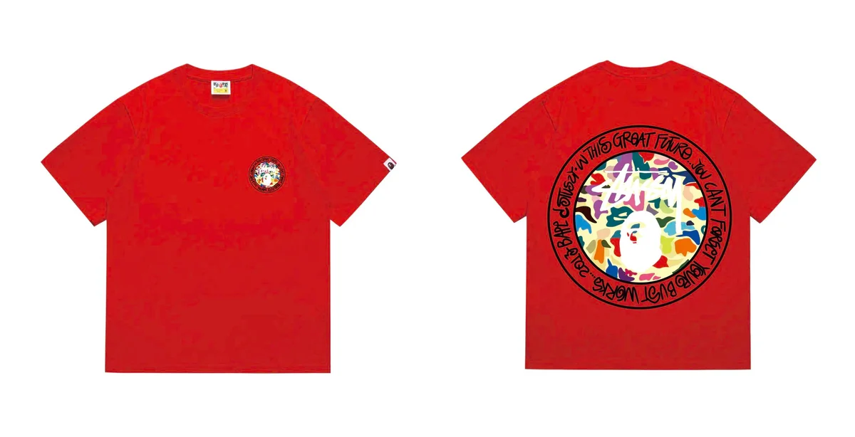 A Bathing Ape A Bathing Ape BAPE STA T-Shirt 217 Red-1 T-Shirt Red - 1