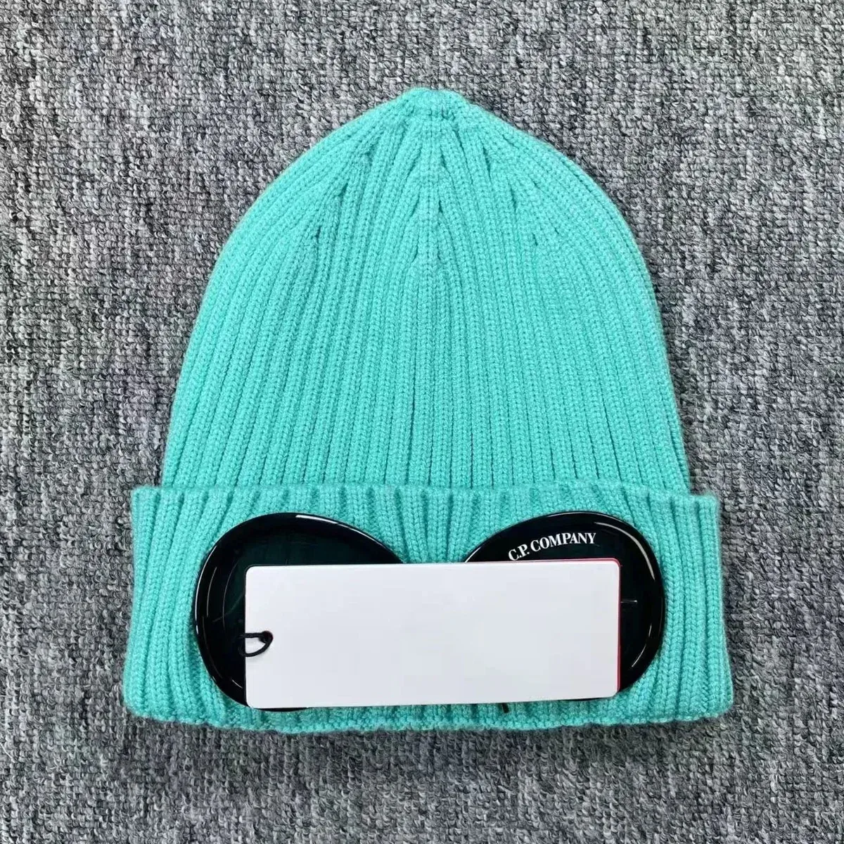 CP Company Turquoise Goggle Beanie Hat
