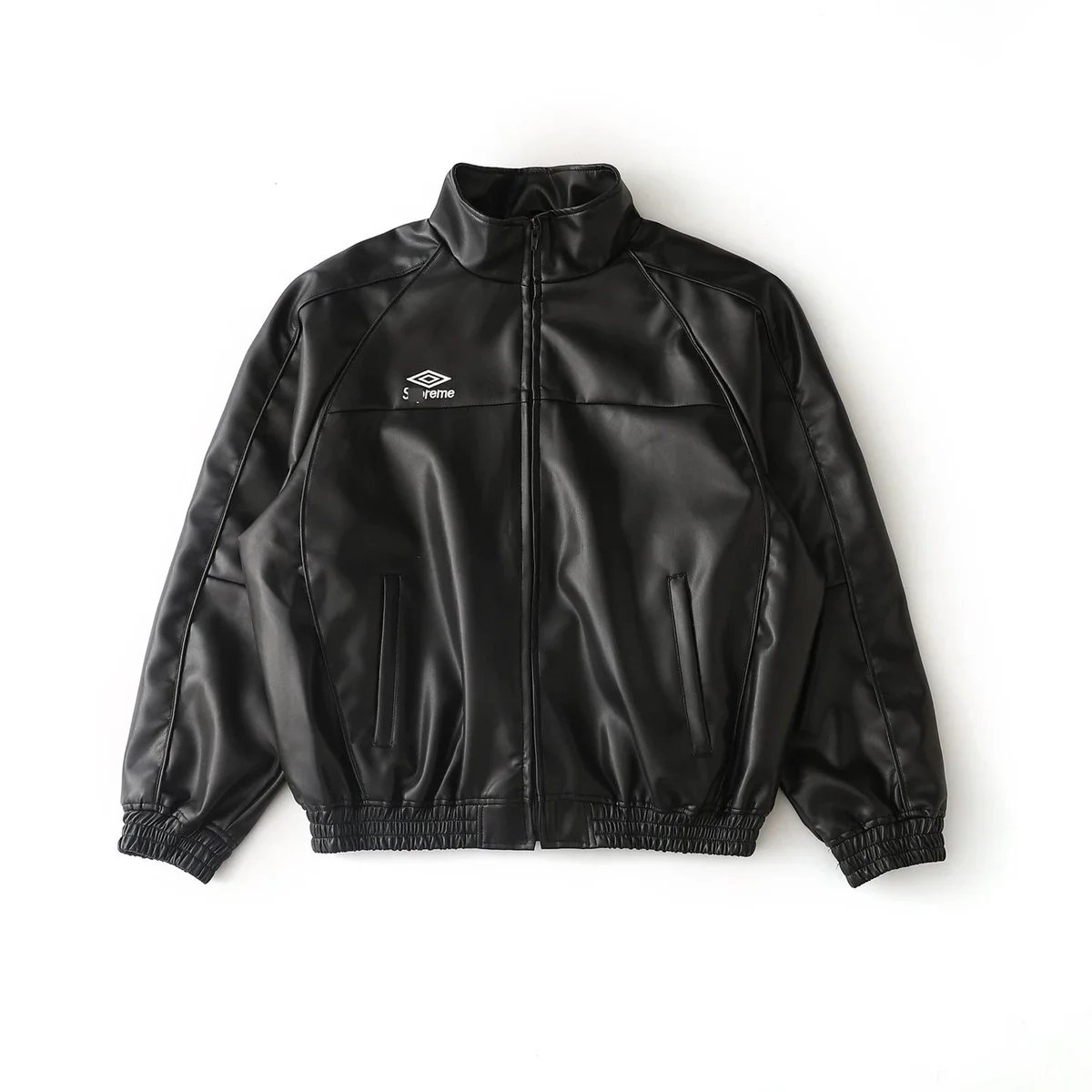 Umbro Umbro All Black Leather Jacket Black - 1