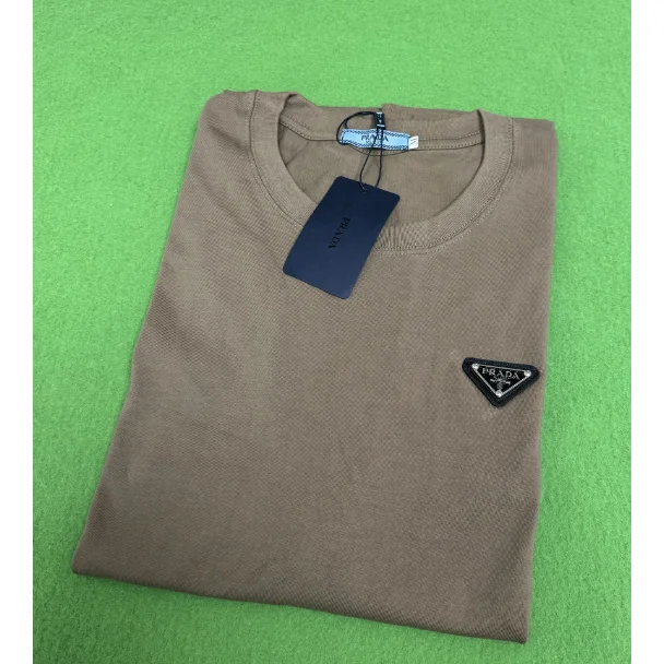 Prada Prada Classic Logo T-Shirt Brown Brown - 1