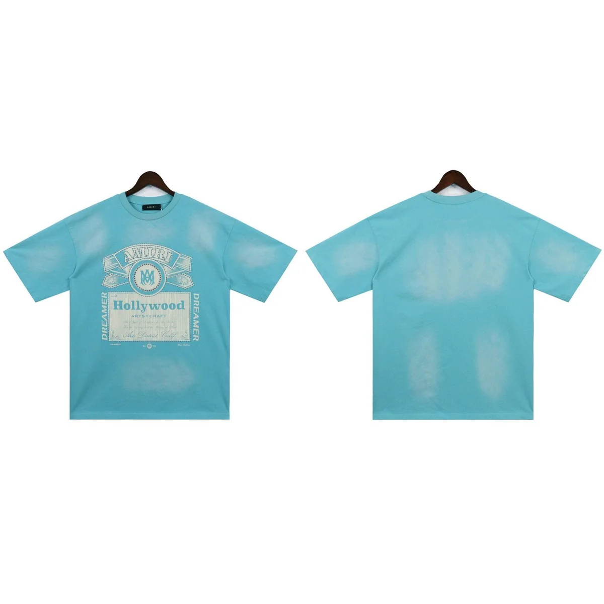 Amiri Amiri Hollywood Dreamer Turquoise T-Shirt Blue - 1
