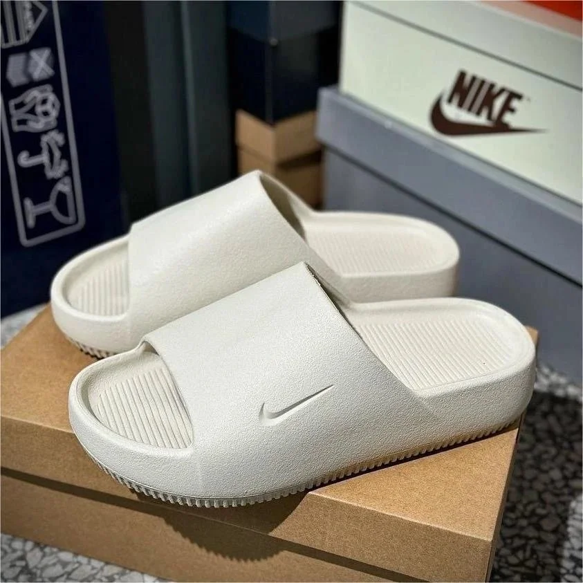 Nike White Slide Sandals