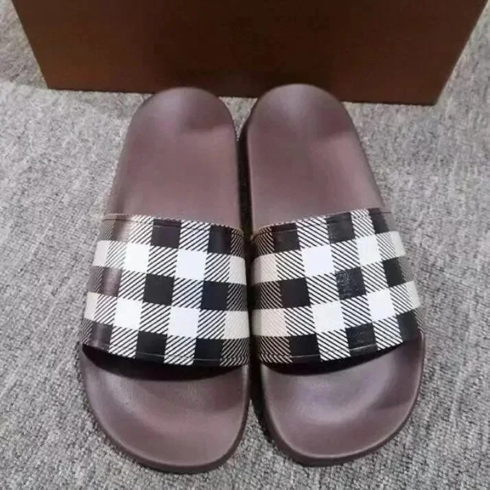 Burberry Burberry Classic Check Brown Slide Sandals Brown