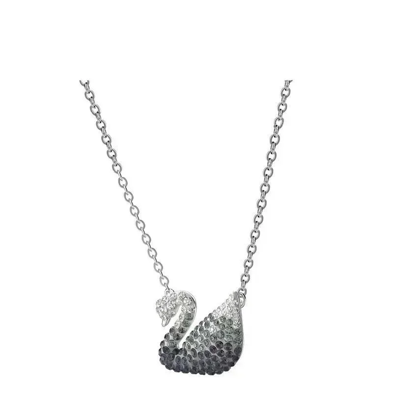 Swarovski Swarovski Swan Black Ombre Crystal Necklace Multicolor