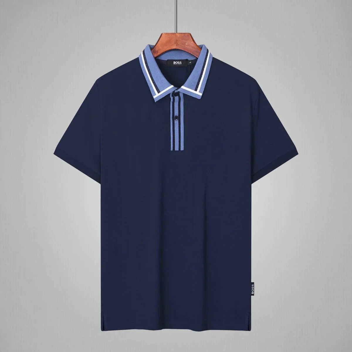 Hugo Boss Hugo Boss Polo Shirt Navy Solid T-Shirt Navy - 1