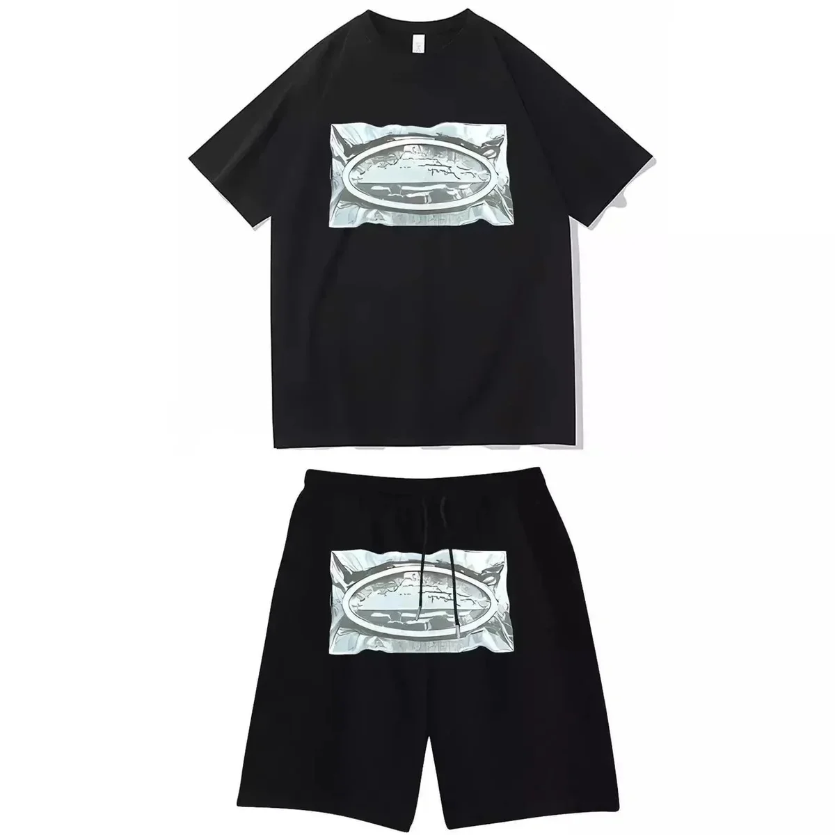 Other Black Silver Print Set Casual Co-ord Set Black - 1