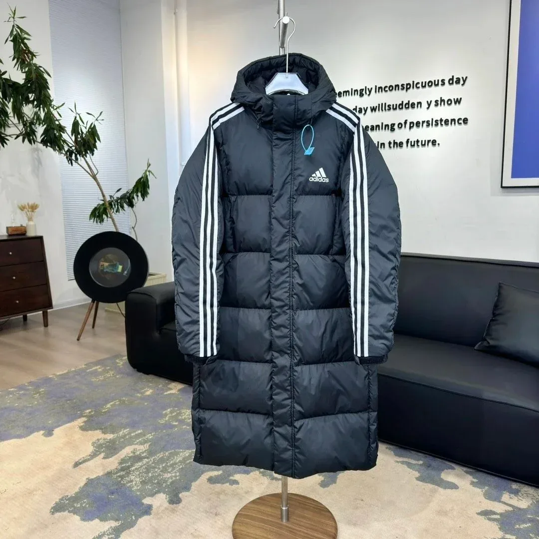 Adidas Adidas Classic Football Black Long Puffer Coat Black - 1
