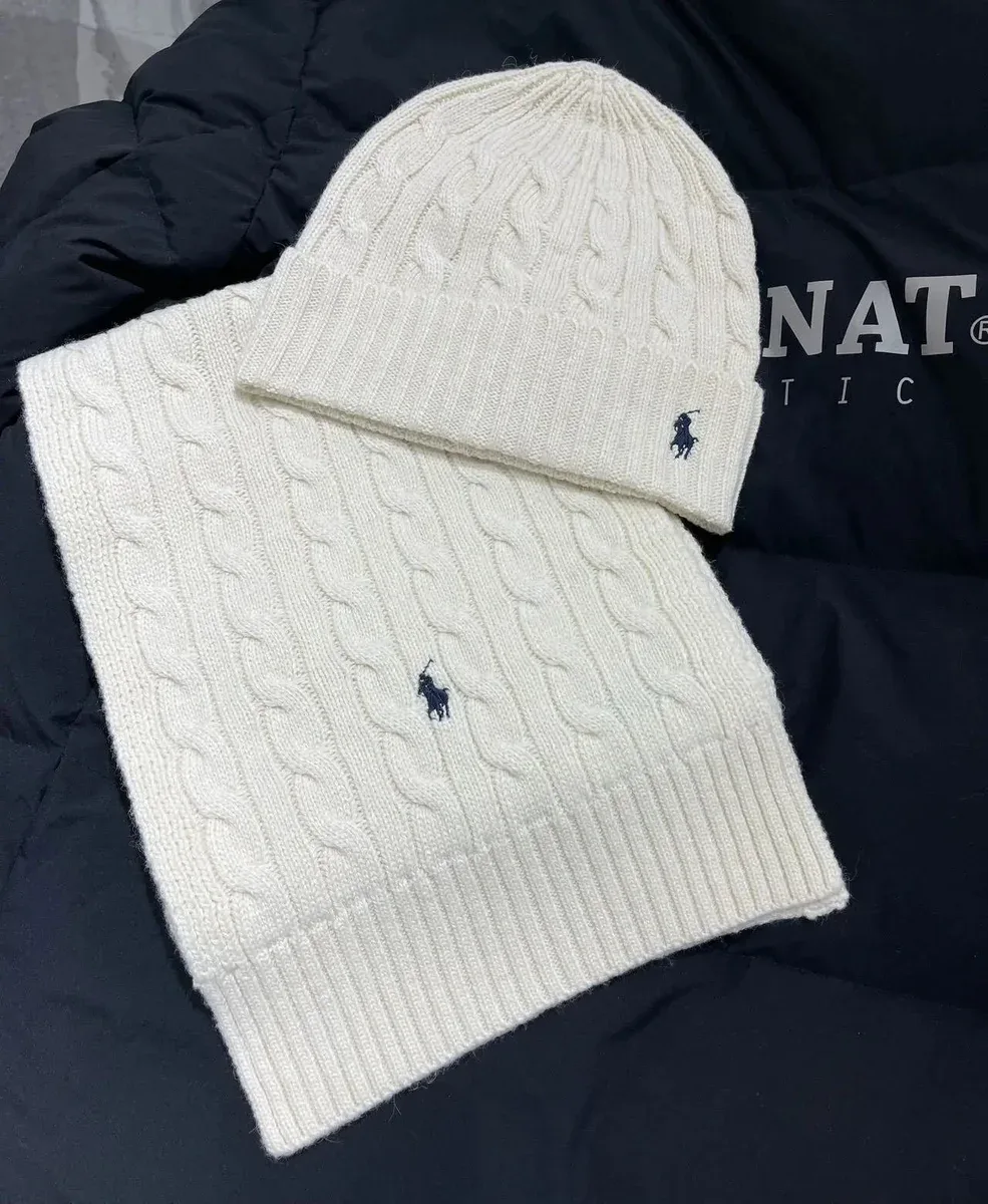 Ralph Lauren Cable Knit Beanie & Scarf Set in Pure White — Oopbuy Spreadsheet find