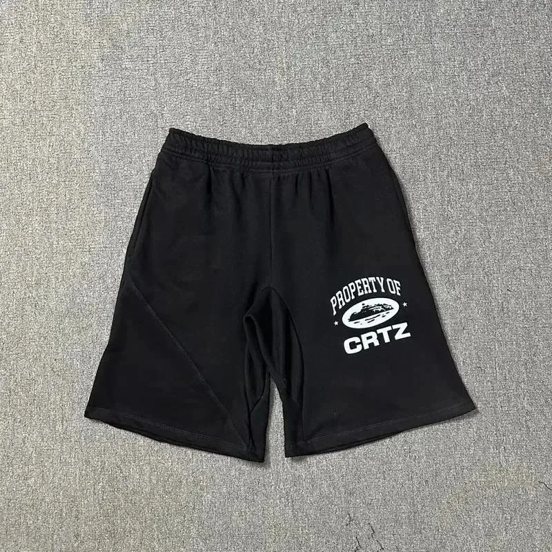 Corteiz Corteiz CRTZ Black/White Logo Sweat Shorts Black
