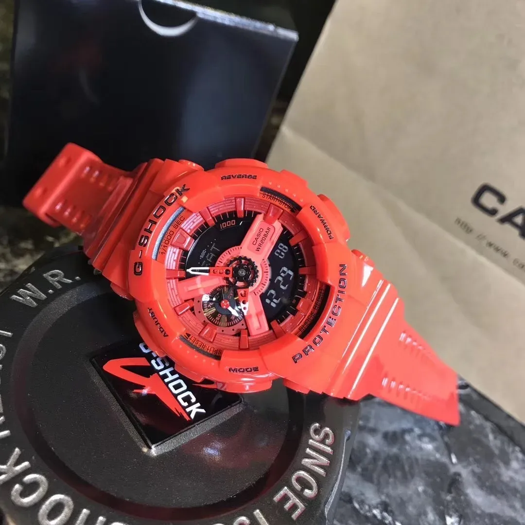 Casio Casio G-Shock GA-100 Red Protection Watch Red - 1