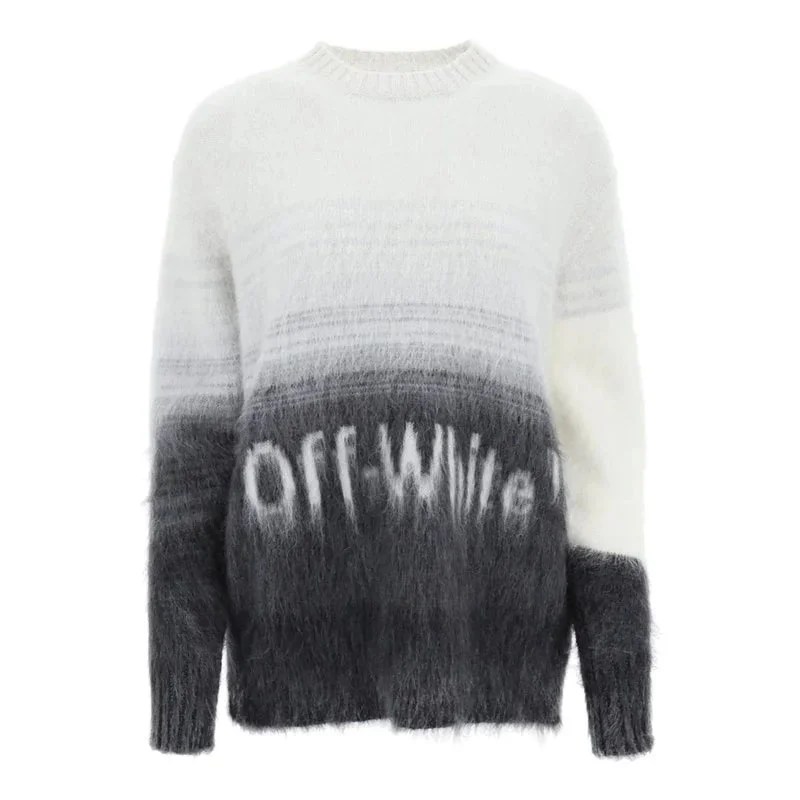 Off-White Off-White White/Black Ombre Knit Sweater Multicolor - 1