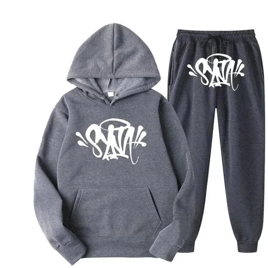 Other Satan Grey Graphic Hoodie & Sweatpants Set SY-08 Grey - 1