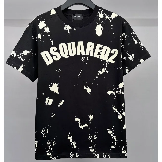 DSQUARED2 DSQUARED2 Black/White Splatter T-Shirt Black