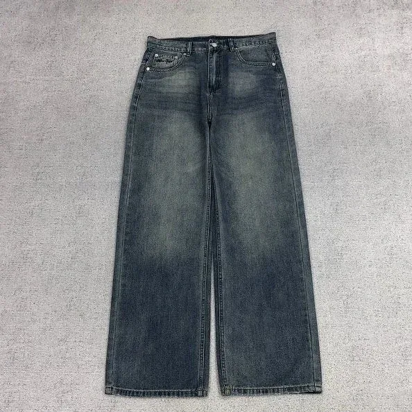 Other Wide Leg Jeans Denim Bottoms Blue - 1