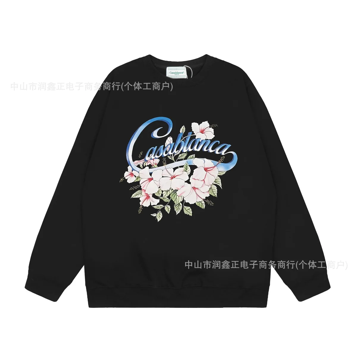 Casablanca Casablanca Tennis Club Floral Sweatshirt Black Black - 1