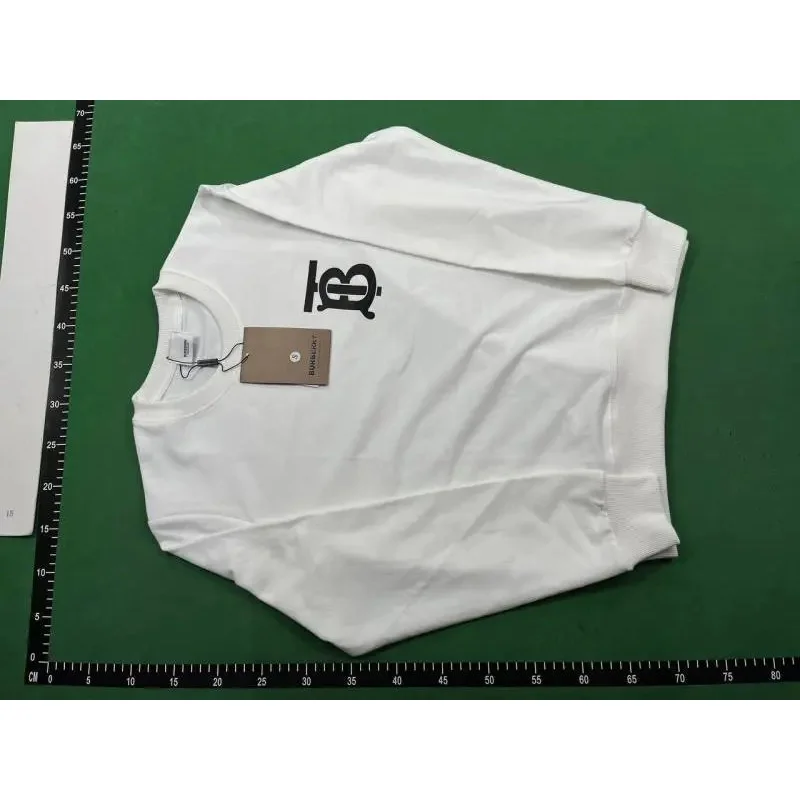 Burberry Burberry TB Monogram White Crewneck Sweatshirt White - 1