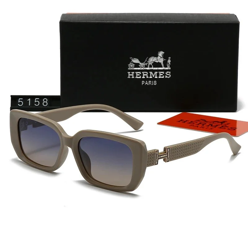 Hermès Hermès Classic Logo Square Sunglasses Beige Gradient Beige