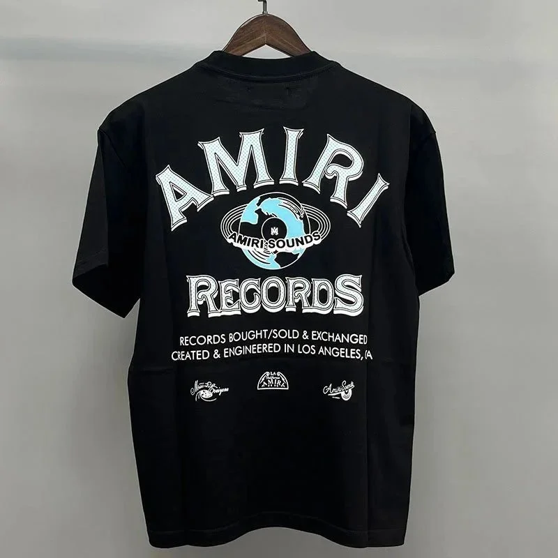 Amiri Amiri Black/White 'AMIRI RECORDS' T-Shirt Black - 1