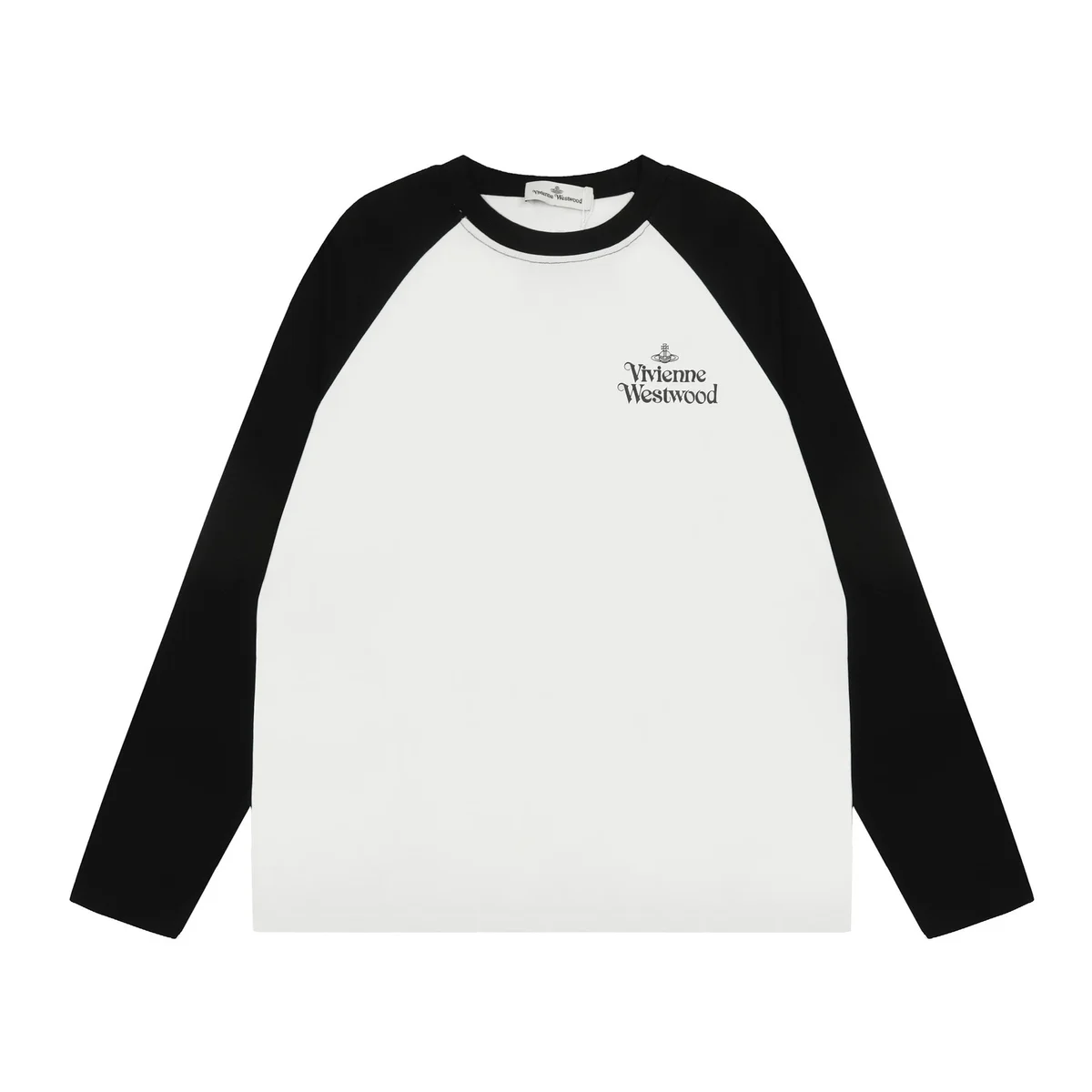Vivienne Westwood Vivienne Westwood Orb White/Black Raglan Long Sleeve T-Shirt White