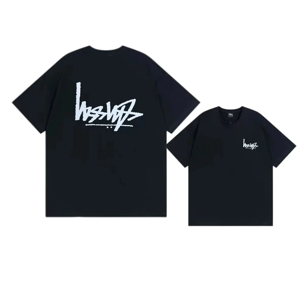 Stussy Stussy Stüssy Basic Logo Black T-Shirt Black - 1