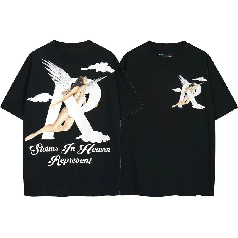 Represent Represent Black Angel Print T-Shirt Black - 1