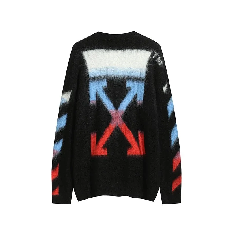 Off-White Off-White Arrow Black/Blue/Red Sweater Black - 1