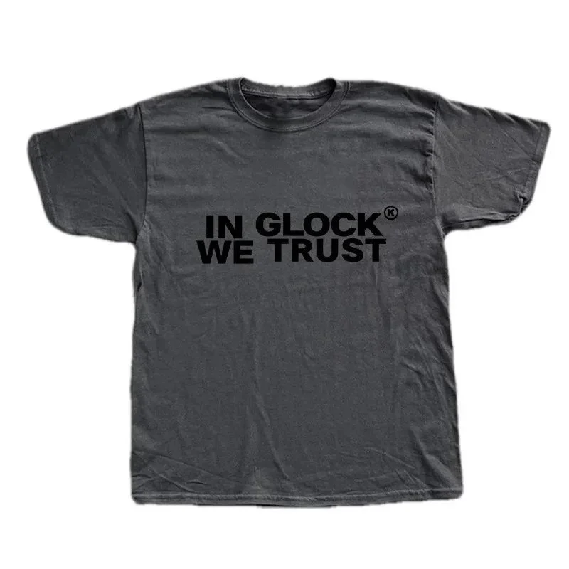 Other Unisex In Glock We Trust Grey T-Shirt Grey - 1