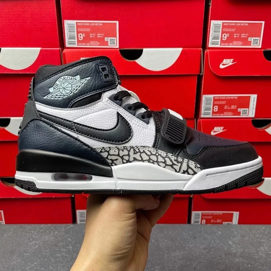 Nike Nike Air Jordan Legacy 310 Black/White High Top Sneakers Black - 1