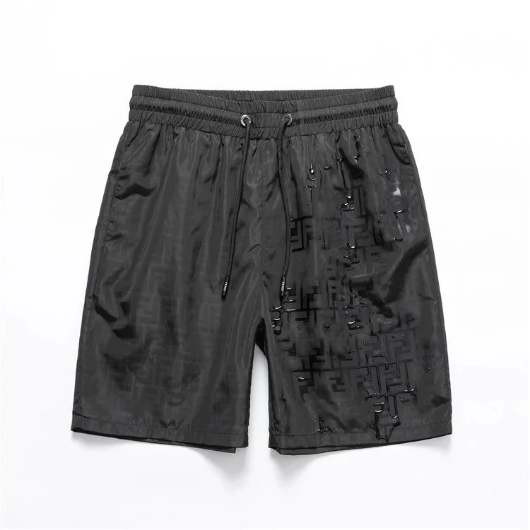 Fendi Fendi Iconic F Monogram Water-Activated Shorts Black Black - 1