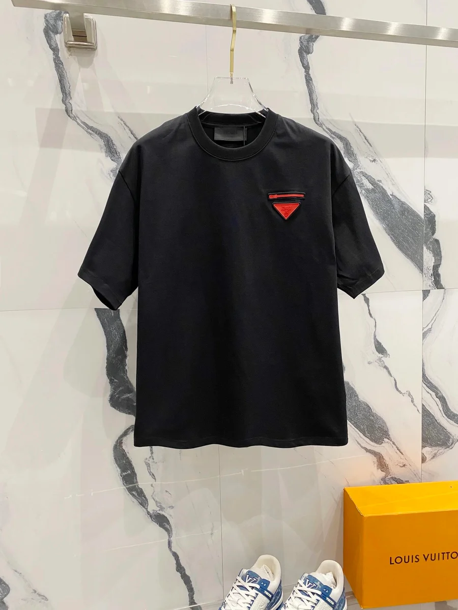 Prada Prada Triangle Logo T-Shirt Black Black
