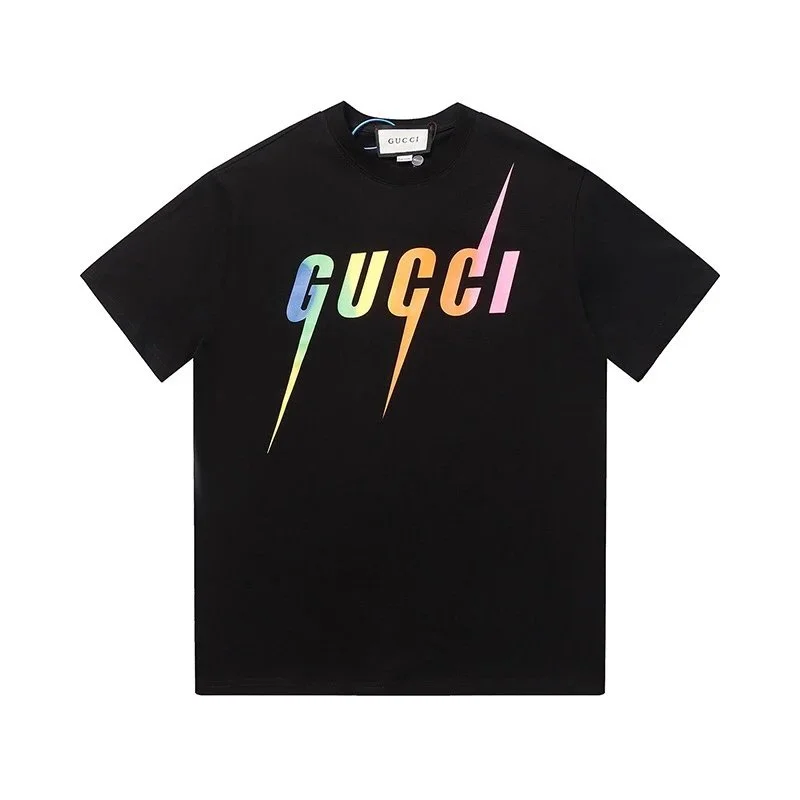 Gucci Gucci Rainbow Lightning T-Shirt Black Black - 1