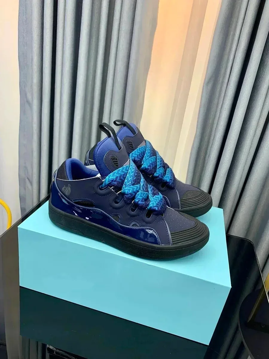 Other Unisex Blue Patent Leather Sneakers TH081260166 Blue - 1