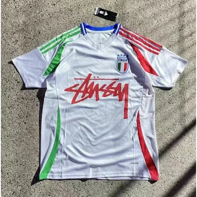 Stussy Stussy Italia White Red Green Jersey White - 1