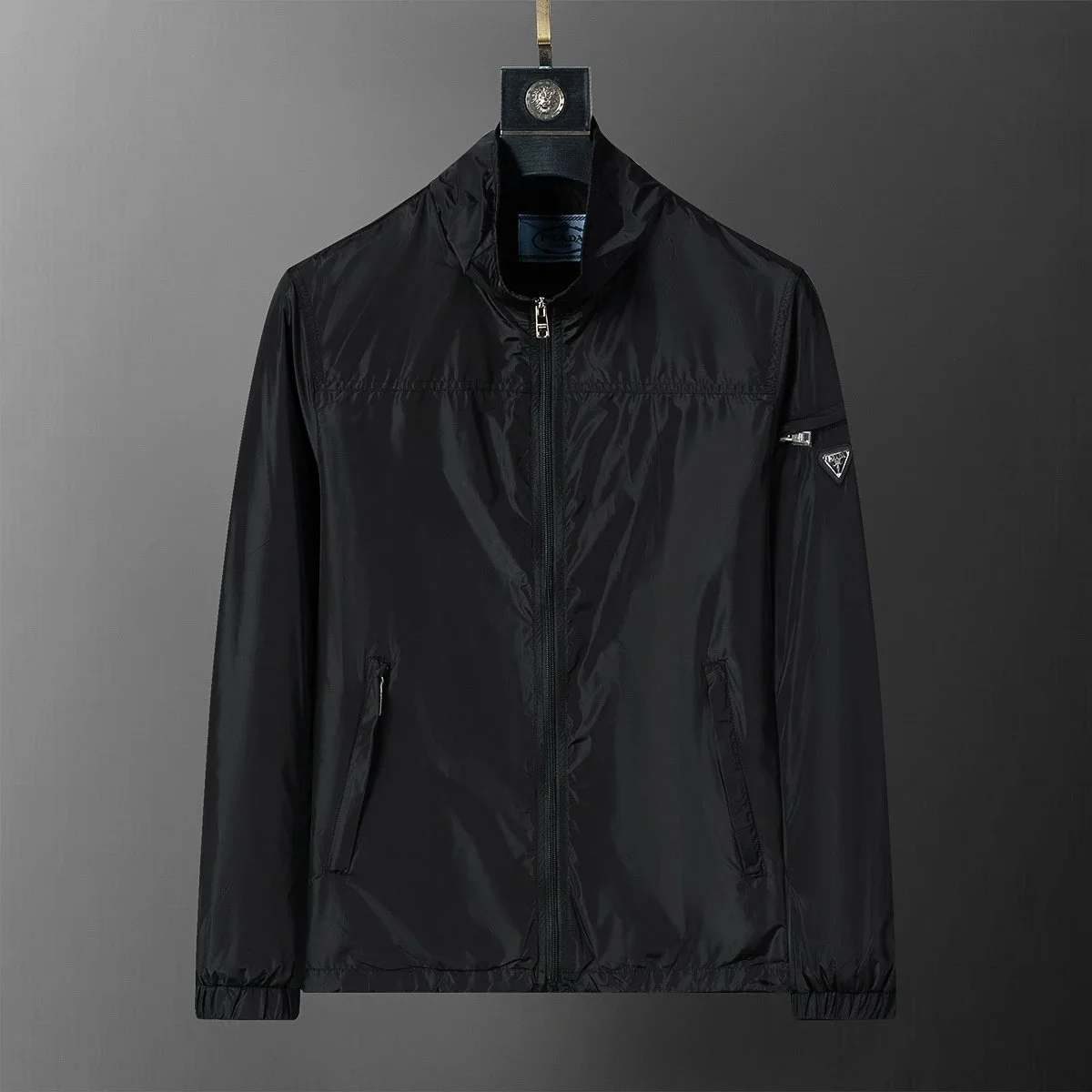 Prada Prada Black Nylon Windbreaker Jacket Black