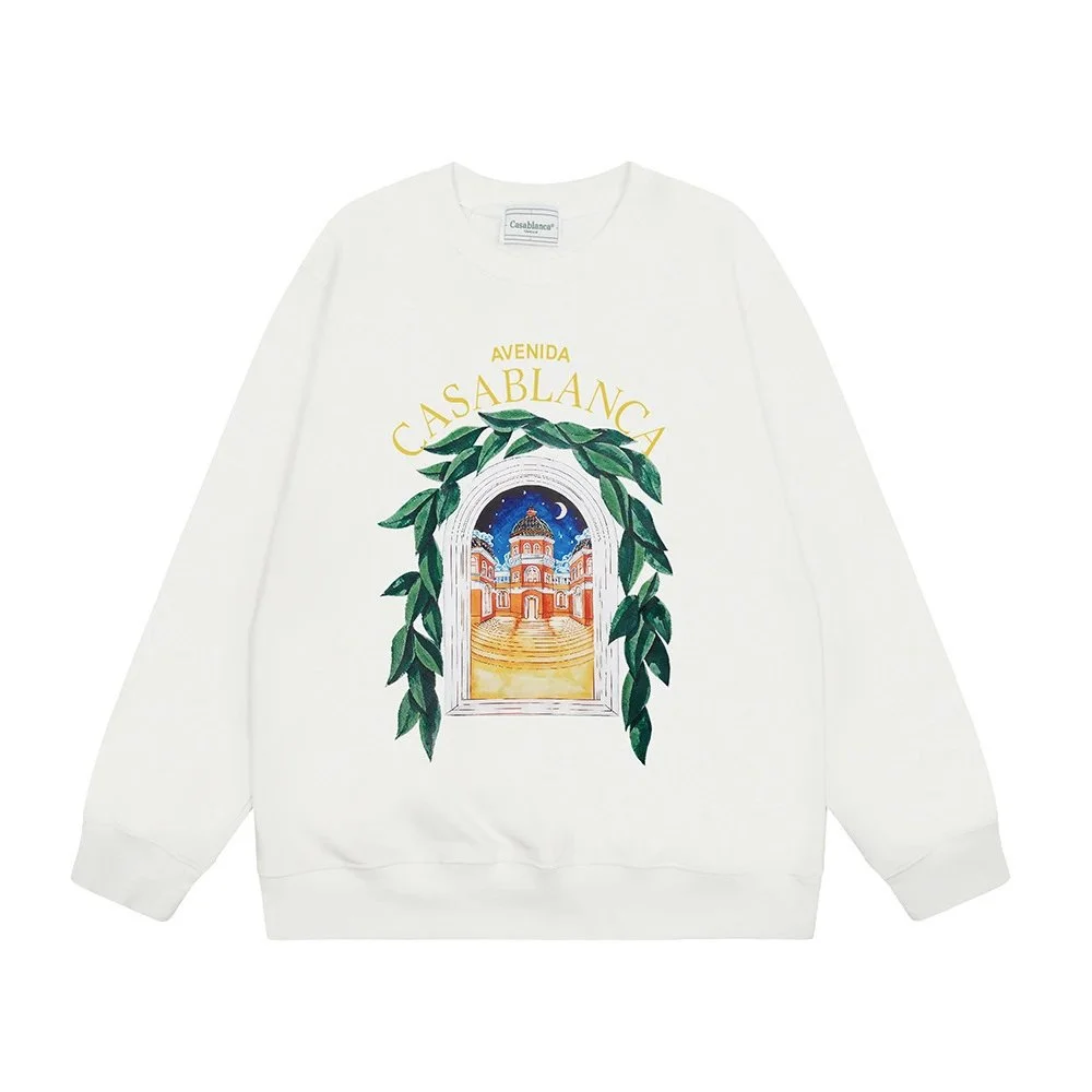 Casablanca Casablanca Avenida Casablanca White Graphic Sweatshirt White - 1
