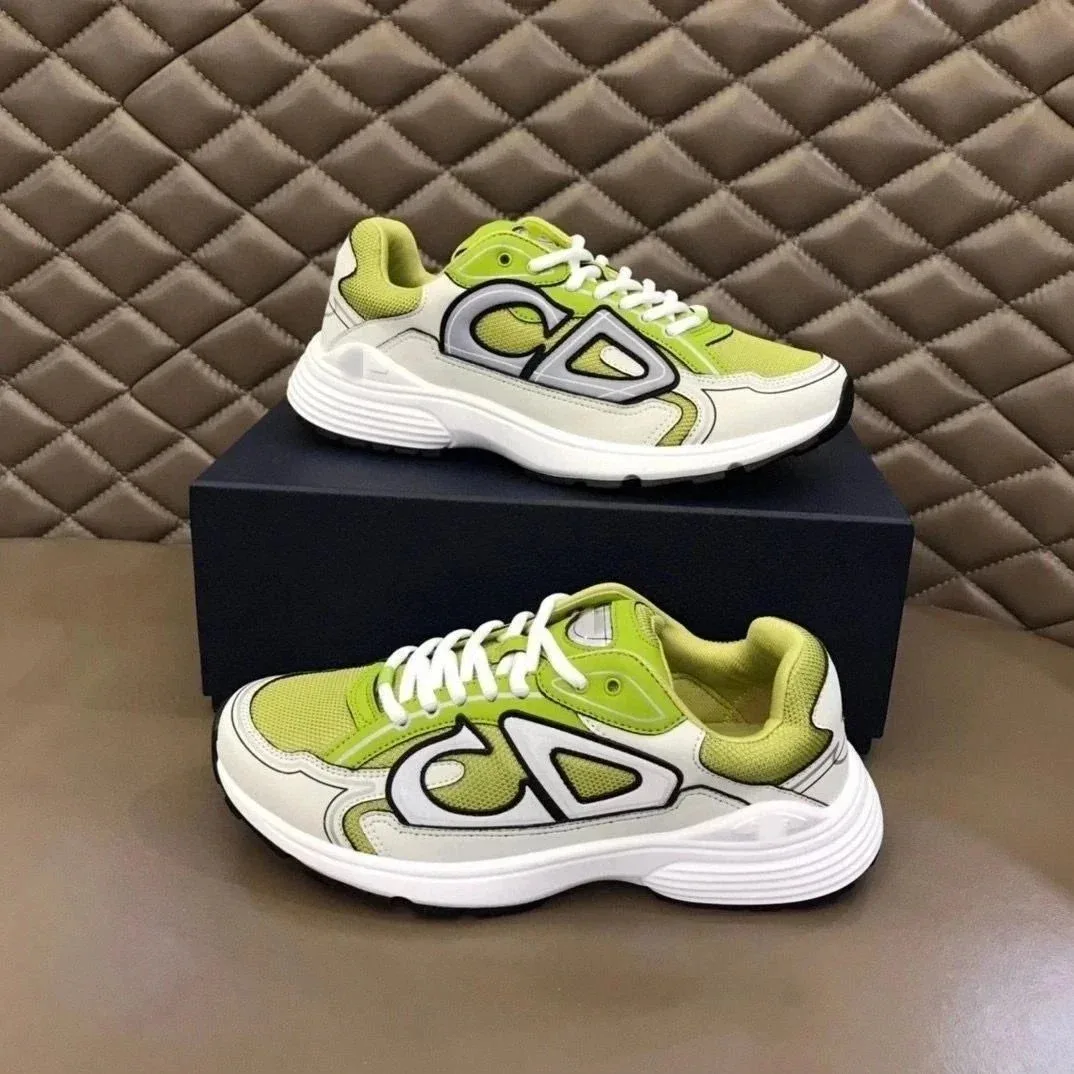Dior Dior Lady Dior Lime Green & White Sneakers Green - 1