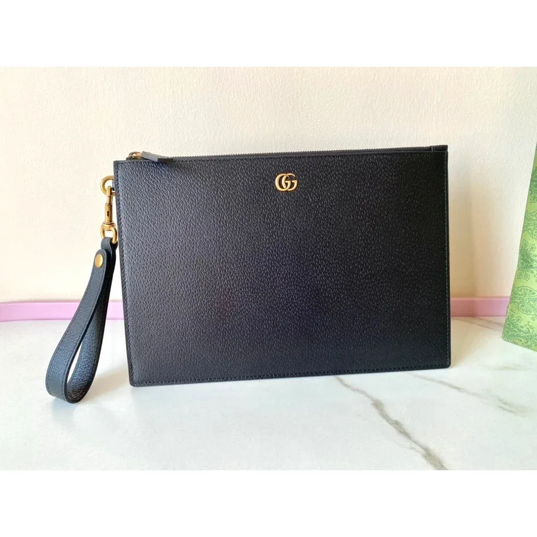 Gucci Gucci Interlocking G Black Clutch Bag Black
