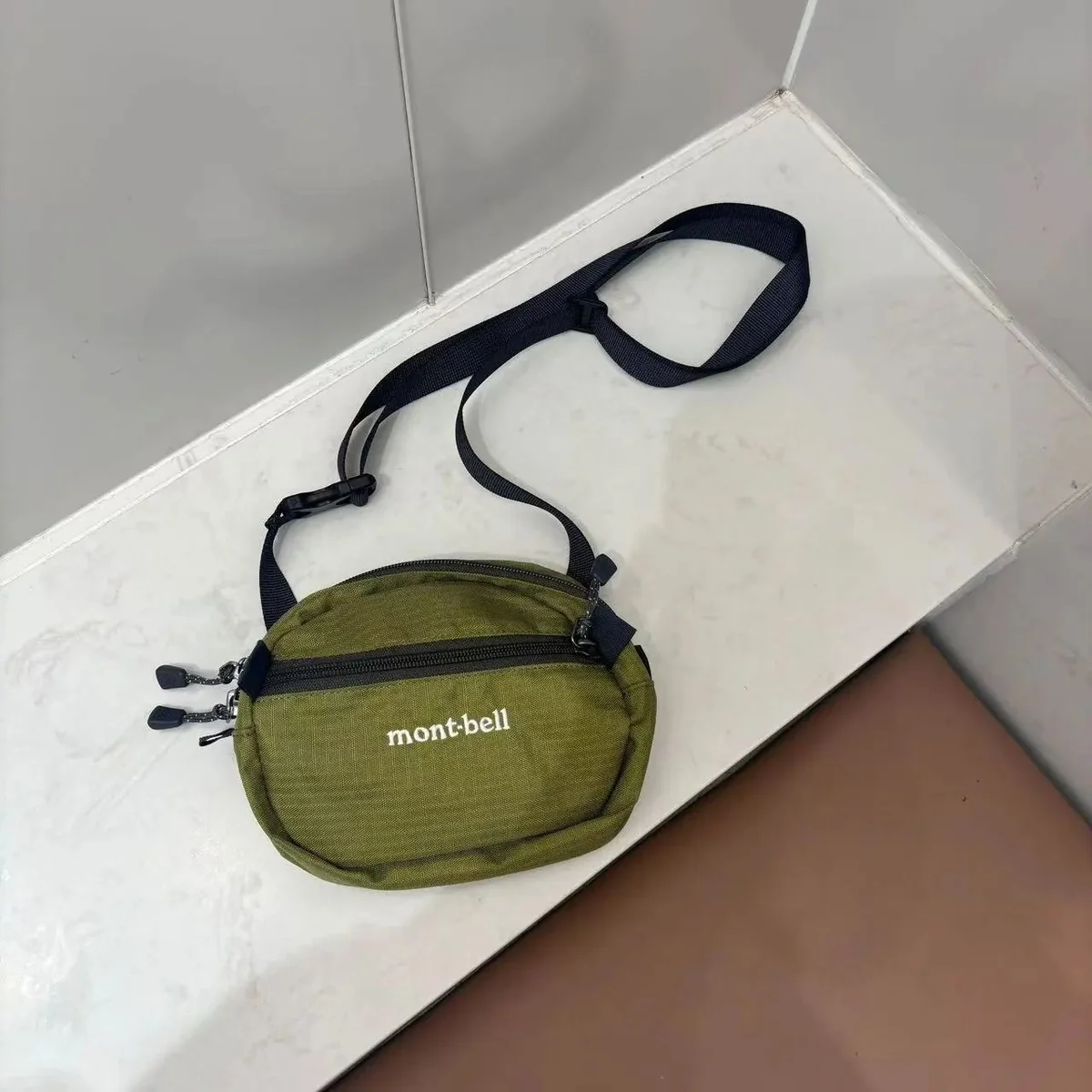 mont-bell Mont-Bell Olive Canvas Crossbody Bag Green - 1