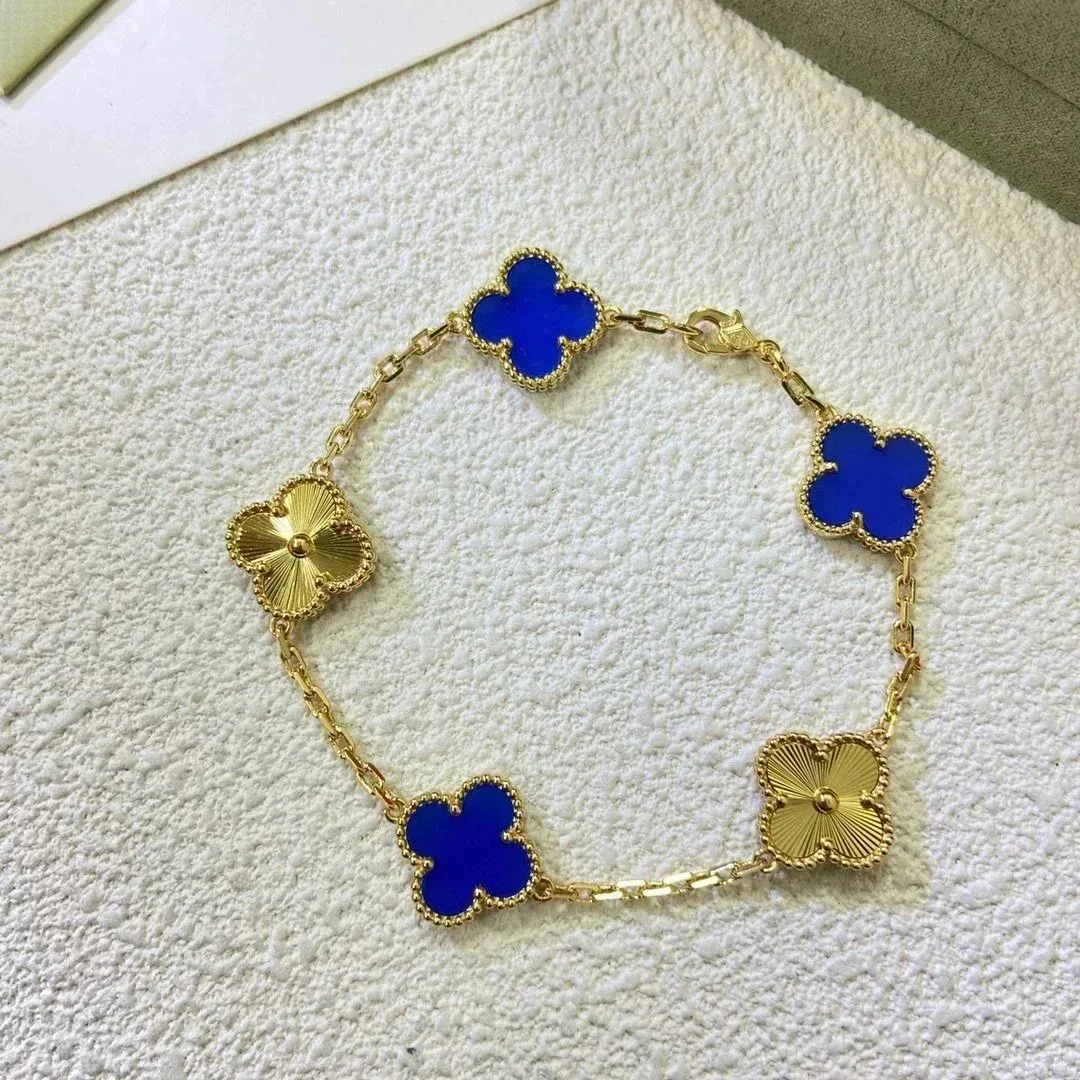 Van Cleef & Arpels Van Cleef & Arpels Alhambra BB-40 Gold Blue Clover Bracelet Gold