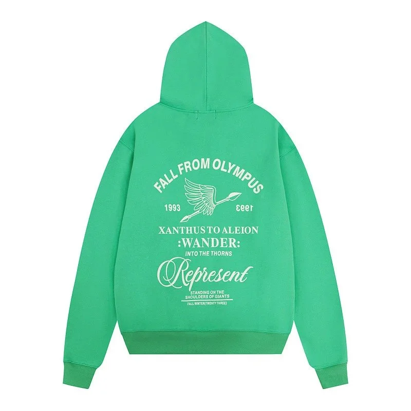 Represent Represent Owners Club Fall From Olympus Green Hoodie Green - 1