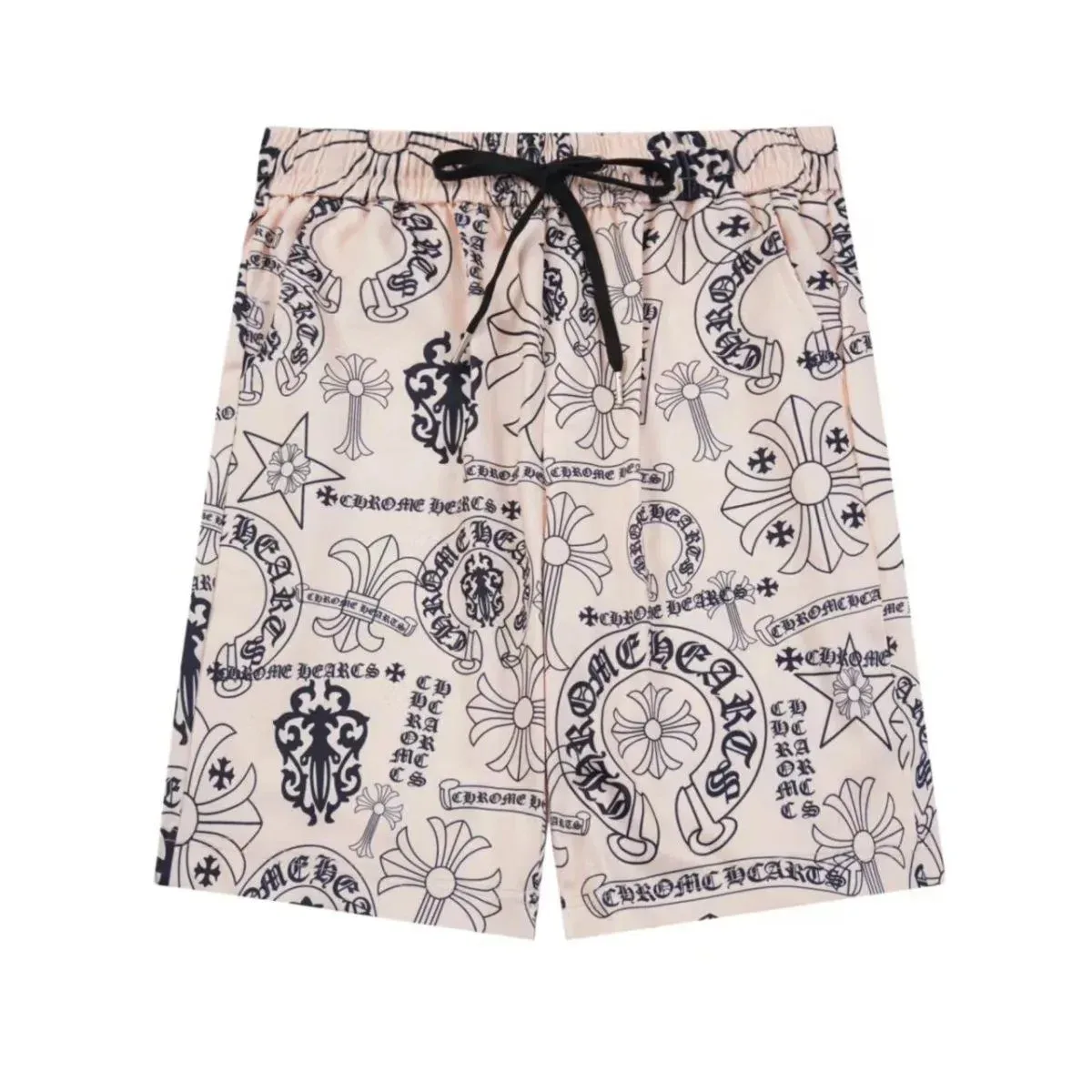 Chrome Hearts Chrome Hearts CH Cross All-Over Print Cream Shorts Cream
