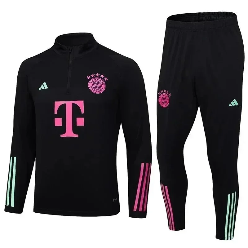 Adidas Adidas Tiro Bayern Munich Black/Pink/Green Tracksuit Black