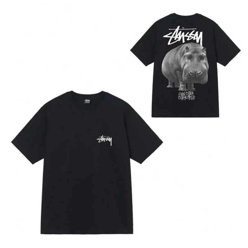 Stussy Stussy Hippo Graphic T-Shirt 888 Black T-Shirts Black - 1