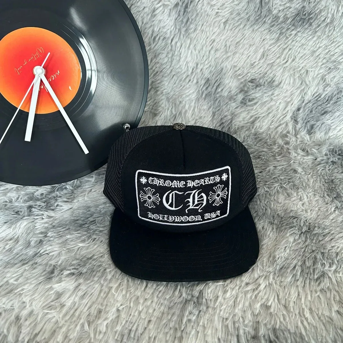 Chrome Hearts Chrome Hearts CH Black Trucker Cap Black