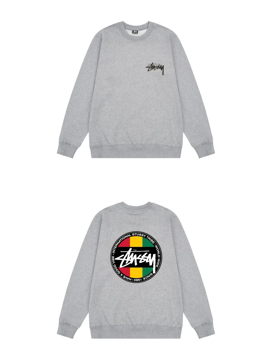 Stussy Stussy International Stussy Tribe World Wide Sweatshirt Grey Grey - 1