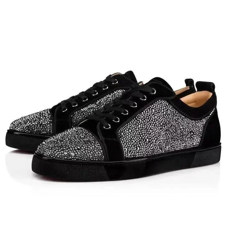Christian Louboutin Christian Louboutin Loubi Grey Diamond Sneakers Grey
