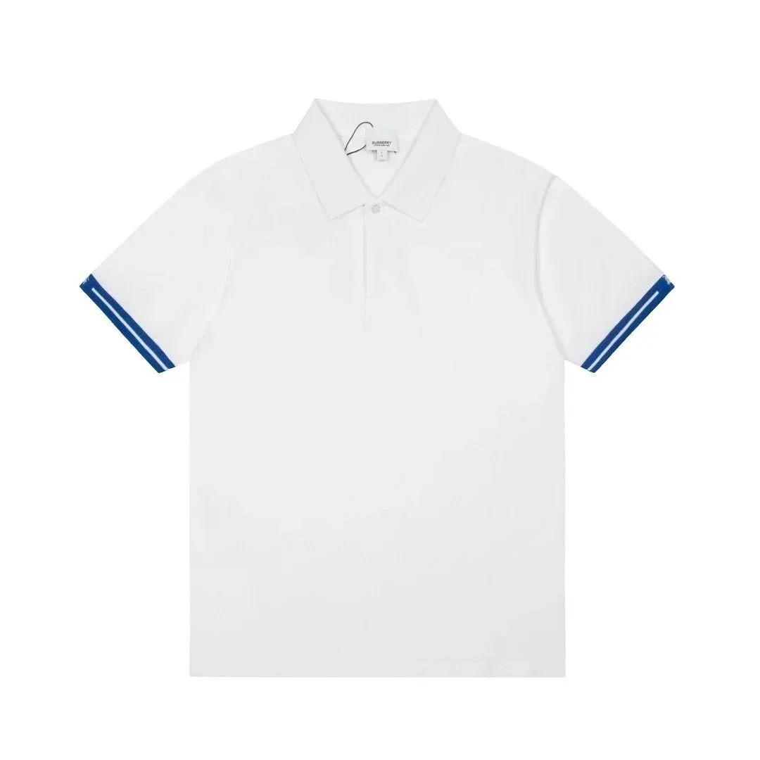Burberry Burberry White/Blue Trim Polo Shirt White - 1