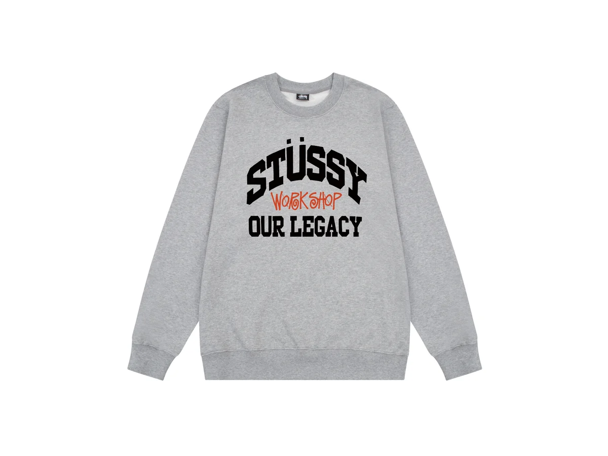 Stussy Stüssy Our Legacy Grey Crewneck Sweatshirt Grey - 1