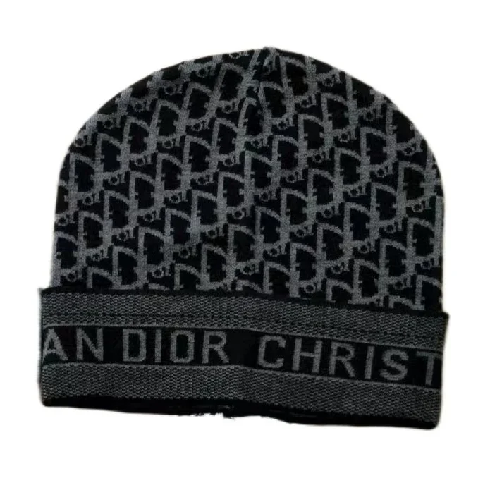 Dior Dior Monogram Beanie Black Headwear Black - 1