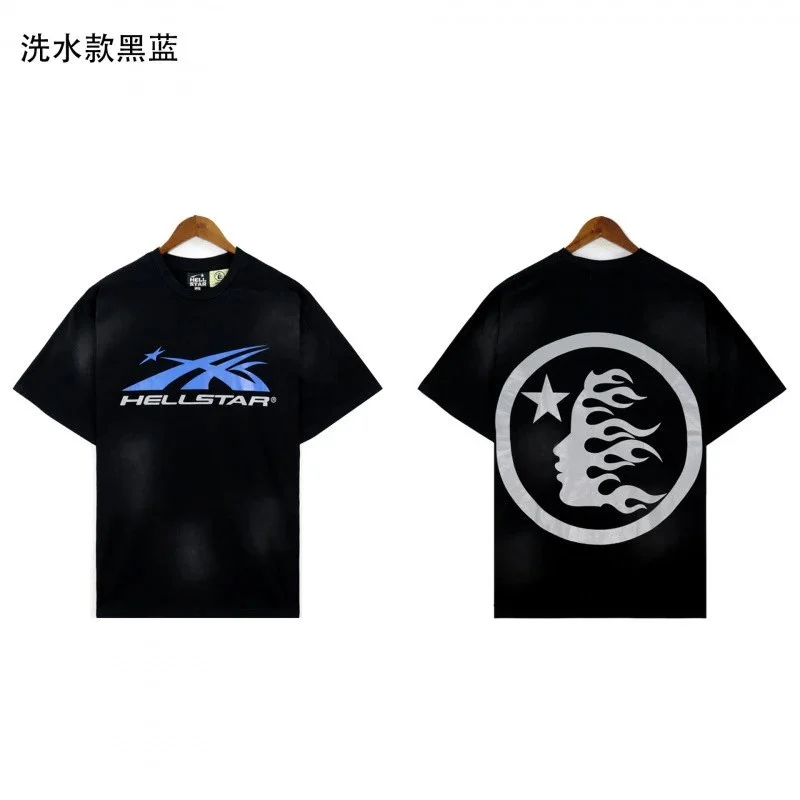 Hellstar Hellstar Studios H2639 Black Blue T-Shirt Black